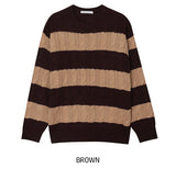 Font Stripe Cable Knit