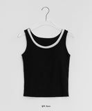 Fushke Color Matching Layered Cap sleeveless