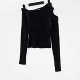 Showcole Cutout One-Shoulder Knitwear