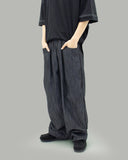 Mons denim banding wide pants