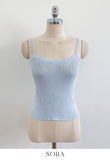 Sisle knit sleeveless wrinkle shirt set