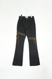 eyelet rope boots-cut denim