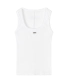 [mnem] Metal Logo Rib Tank