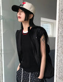 OBLIQUE ZIPPER HOOD VEST