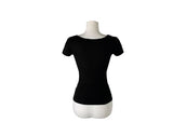 Kubu Ribbed Lettering Slim Short Sleeve T-Shirt