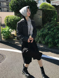 RIB KNIT HOOD ZIP-UP