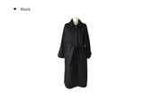 Naren High Neck Quilted Wool Belt Long Coat