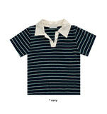 PK STRIPE HALF T