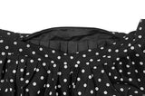 Blan Dot Shirred Half Moon Shoulder Bag