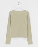 [BAONHAUS] Benir Round Ribbed Long Sleeve Tee