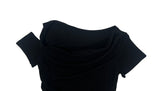 Dis Twist Strap Shoulder Lace Short Sleeve T-shirt