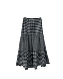 MIXED CHECK PLEATS SK