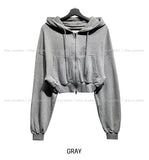 [U-BASIC] Beryl Two-Way Cropped Hooded Zip-Up