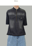 Nurse denim short sleeve shirt