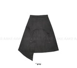 (WOOL) D-RING UNBALANCE SKIRT