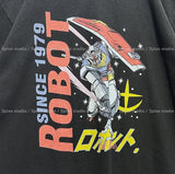 Light Robot Printing Short Sleeve T-shirt