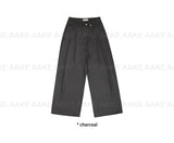 [BELT SET] CROSS LINE WIDE SLACKS