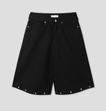 Leaden Stud Cotton Bermuda Shorts