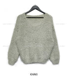 Wings Angora V-neck knitwear