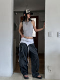 [U-BASIC] Pudding incision round ribbed sleeveless