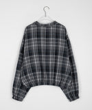 [BAONHAUS] Nakiki Check Zip-Up Jumper