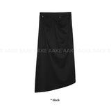 BUTTON DRAPPING SKIRT