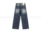 TIN-BRUSHED STRAIGHT DENIM