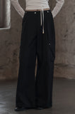 [mnem] Tucked Nylon Cargo Pants