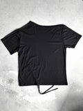 Draw Loose Fit One Shoulder Off Tee