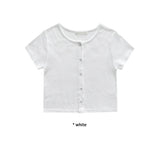 PUNCHING SHORT-SLEEVE CARDIGAN