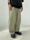 Layered Gosi nylon wide pants