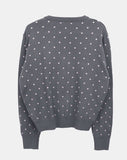 Vda Dot Color Matching Knit Cardigan