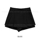 Manet Pleats Layered Skirt Pants