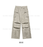 Coase Washing Cut Parachute Pants