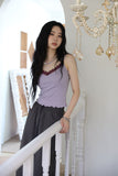 Two-tone lace sleeveless