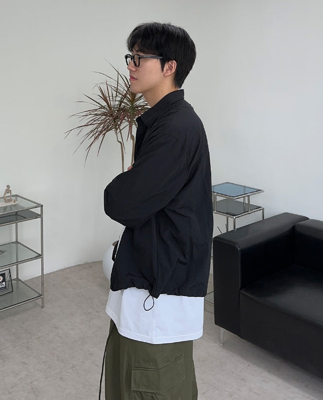 【SATIIIZ】Dozen Nylon String Shirt Jacket SATIIIZ (サティーズ) - ダズンナイロンストリングシャツ