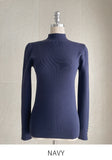 Reducey Button Ribbed Turtleneck Knit