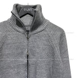 High-Neck Two-Way Knit Zip-Up