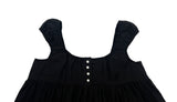 [Scrunchie set] Forming Button Flare Sleeveless Blouse