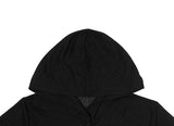 Kudo Button Hood See-Through Long Sleeve Cardigan