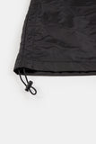 Hem side shirring nylon long skirt