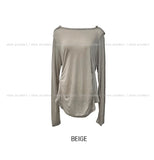 Tenshi see-through shirring drape hoodie