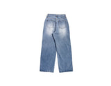 Jiki Light Blue Brush Washing Wide Pants