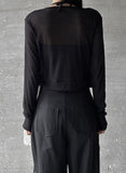Silket See-Through Snap Cardigan