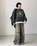 Naughty Double Knee Wide Denim