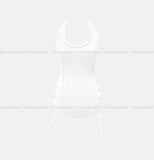 Mute cut side eyelet halter sleeveless