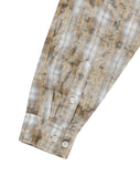 BLEACHED RAW-CUT CHECK SHIRT