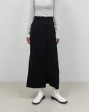 Hidden Wool Slit Skirt