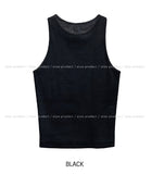 [U-BASIC] Basic Baldy Ribbed Crop Mango Sleeveless