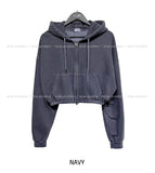 Metty Pigment Cropped Hooded Zip-Up